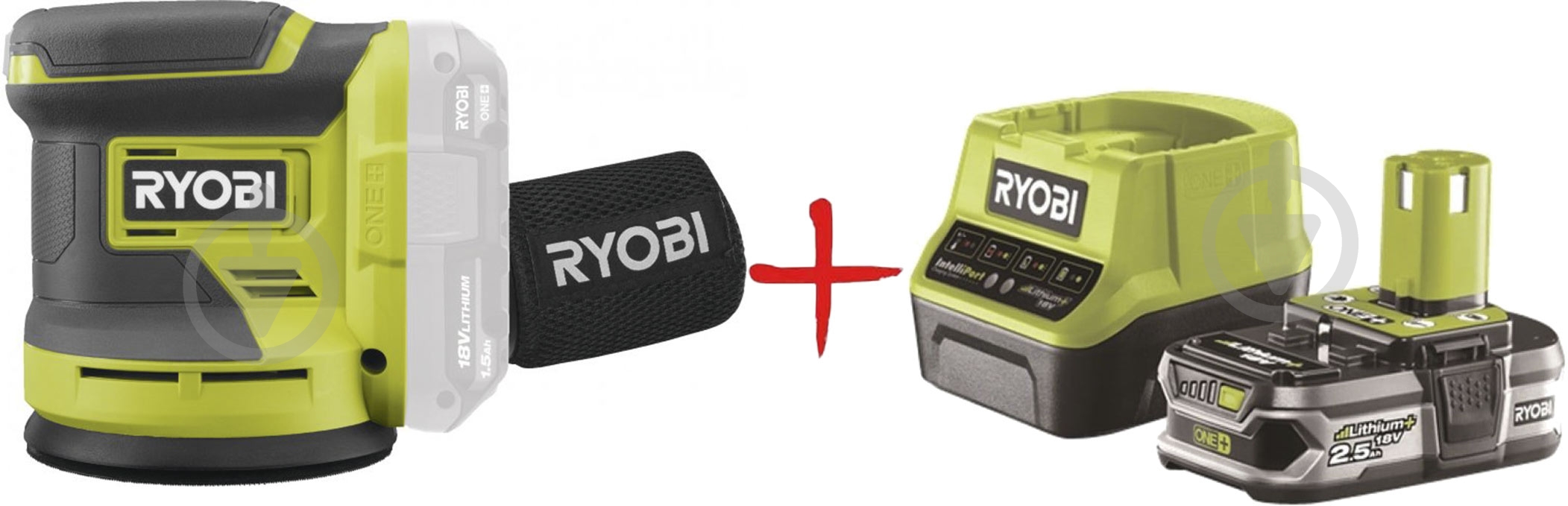 Шлифмашина эксцентриковая RYOBI ONE+ RROS18-125S - фото 1 Шлифмашина эксцентриковая RYOBI ONE+ RROS18-125S - фото 1