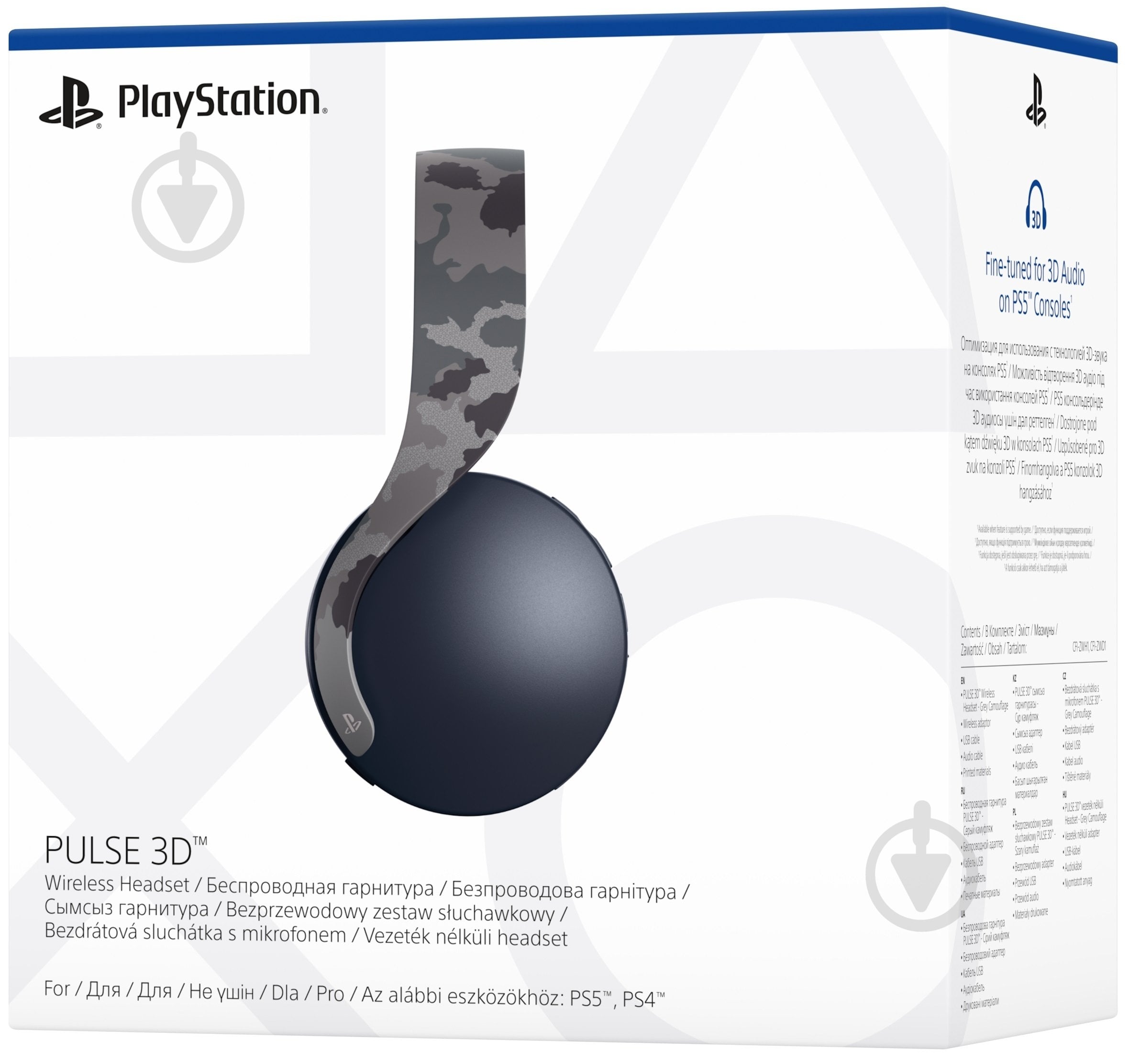 Гарнитура Sony PULSE 3D Wireless Headset grey camo (9406990) - фото 7