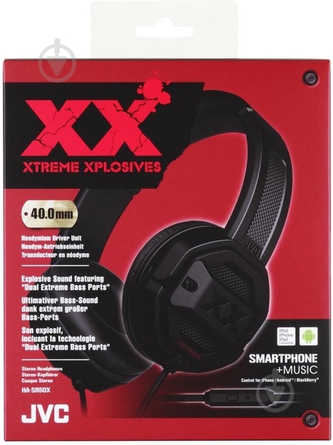 Навушники JVC HA-SR50X-E black (HA-SR50X-E) - фото 2