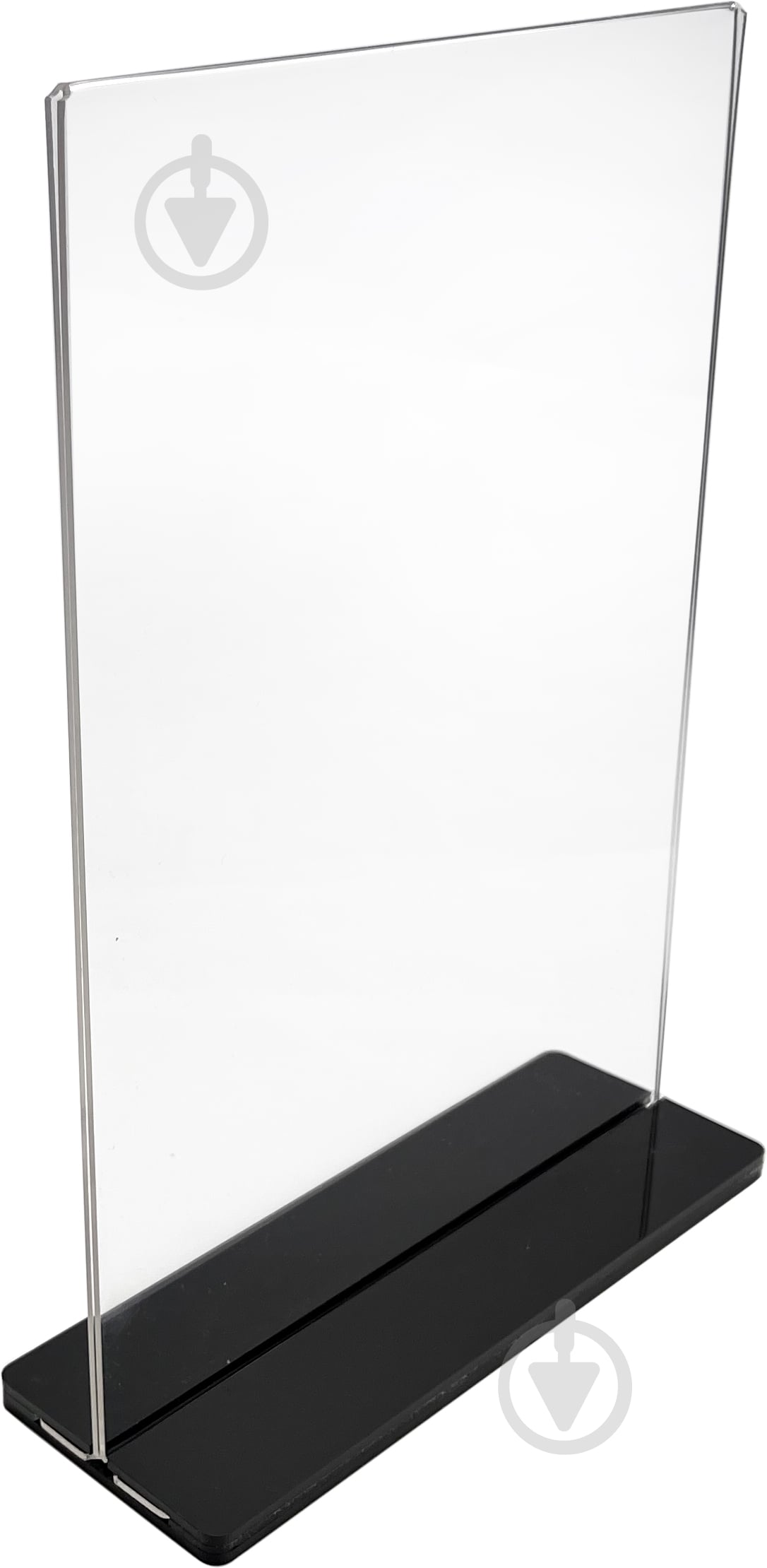 Тримач універсальний Менюхолдер на чорній підставці ф. А4 вертикальний - фото 1