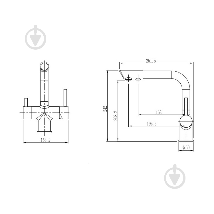 Змішувач для кухні Koller Pool DS09000F - фото 2