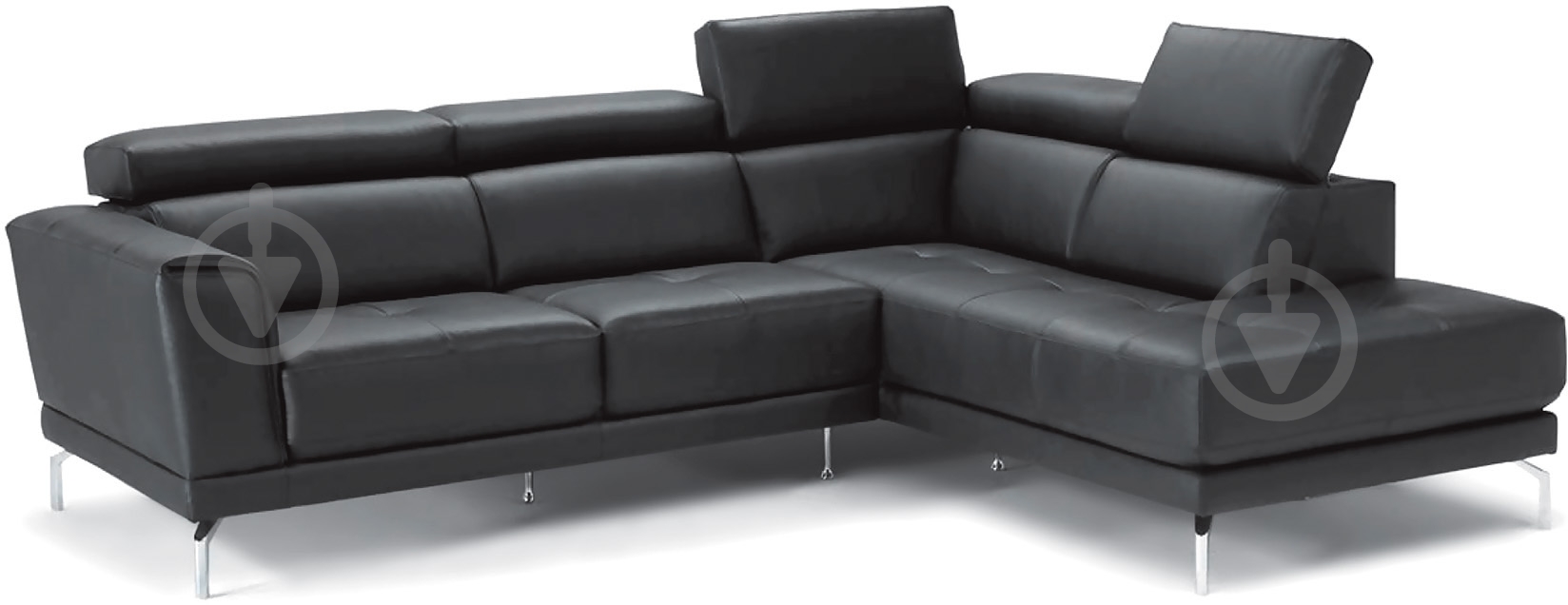 Диван угловой Softaly U144 (182+201) ISCHIA 10WG черно-синий 2680x1030x910 мм - фото 1 Диван угловой Softaly U144 (182+201) ISCHIA 10WG черно-синий 2680x1030x910 мм - фото 1