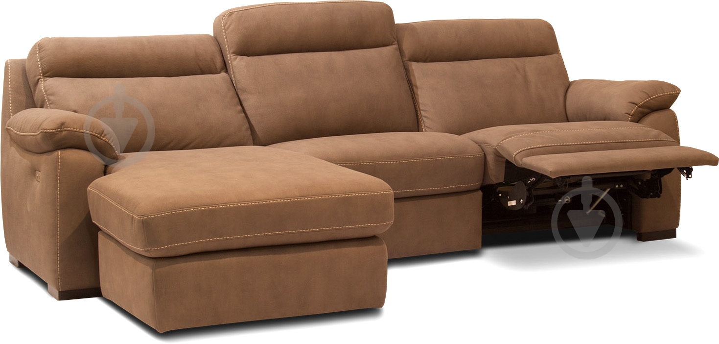 Диван угловой Softaly U210 (477+788) Alimini 7503 серо-коричневый 2710x970x940 мм - фото 2