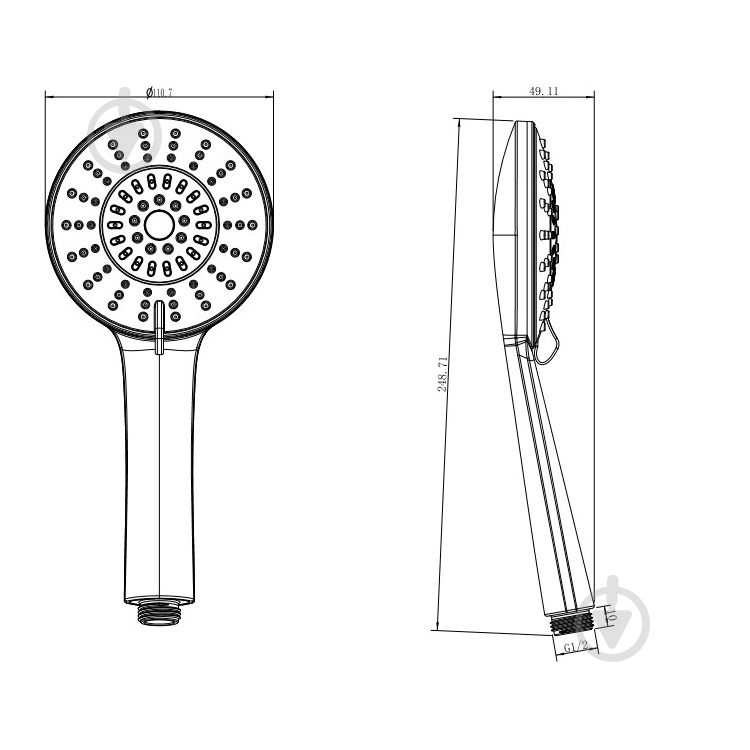 Ручной душ Koller Pool SH0530 (5 режимов) - фото 2