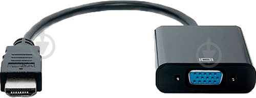 Переходник Real-el HDMI – VGA 0,15 м черный (EL123500020) - фото 1 Переходник Real-el HDMI – VGA 0,15 м черный (EL123500020) - фото 1