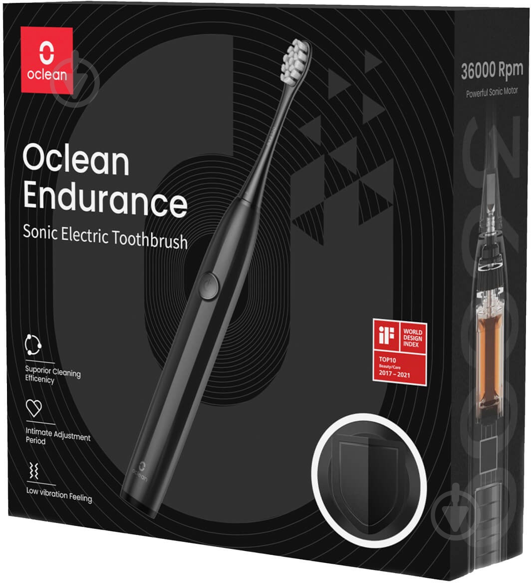 Електрична зубна щітка Oclean Endurance Electric Toothbrush Black - фото 14