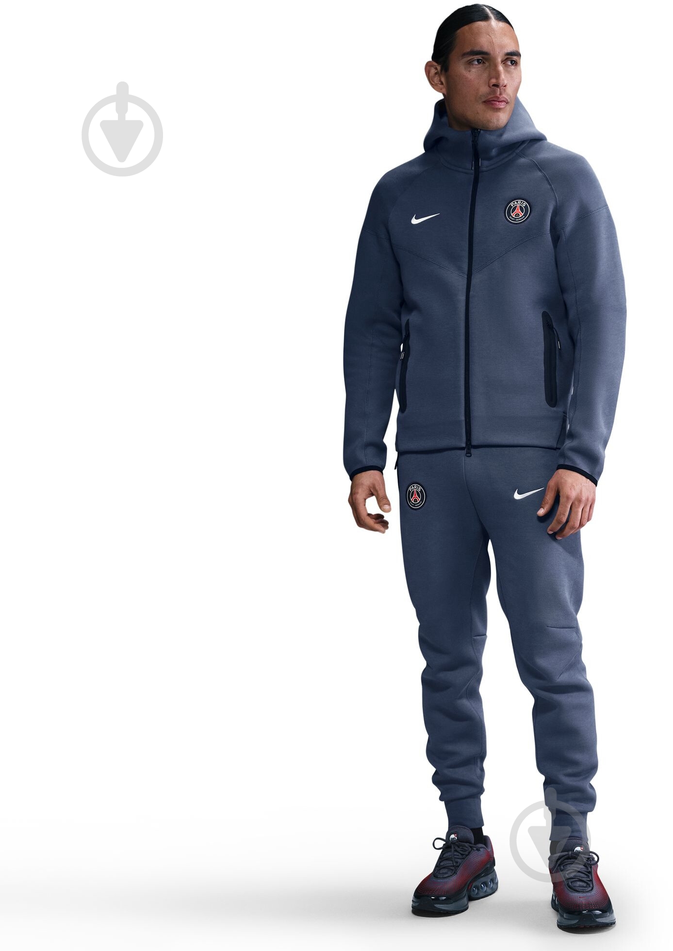 Джемпер Nike PSG M NK TCH FLC FZ WR HDY HJ6432-491 р.2XL синий - фото 2