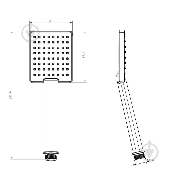 Ручной душ Koller Pool SH0535 (1 режим) - фото 2 Ручной душ Koller Pool SH0535 (1 режим) - фото 2
