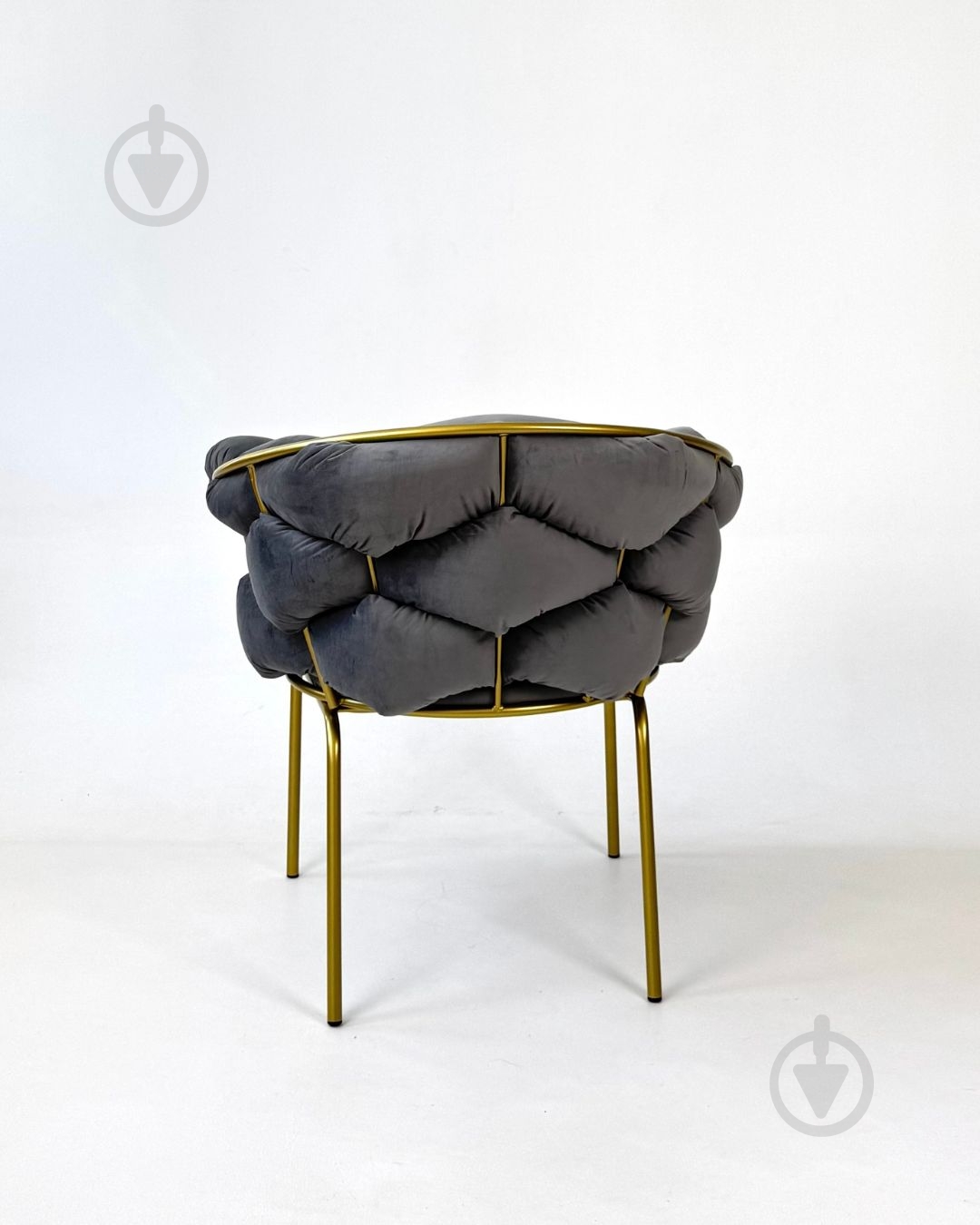 Крісло TWINSANN Cloud 800x400x820 мм (ніжки метал) сірий / золотий - фото 5 Крісло TWINSANN Cloud 800x400x820 мм (ніжки метал) сірий / золотий - фото 5