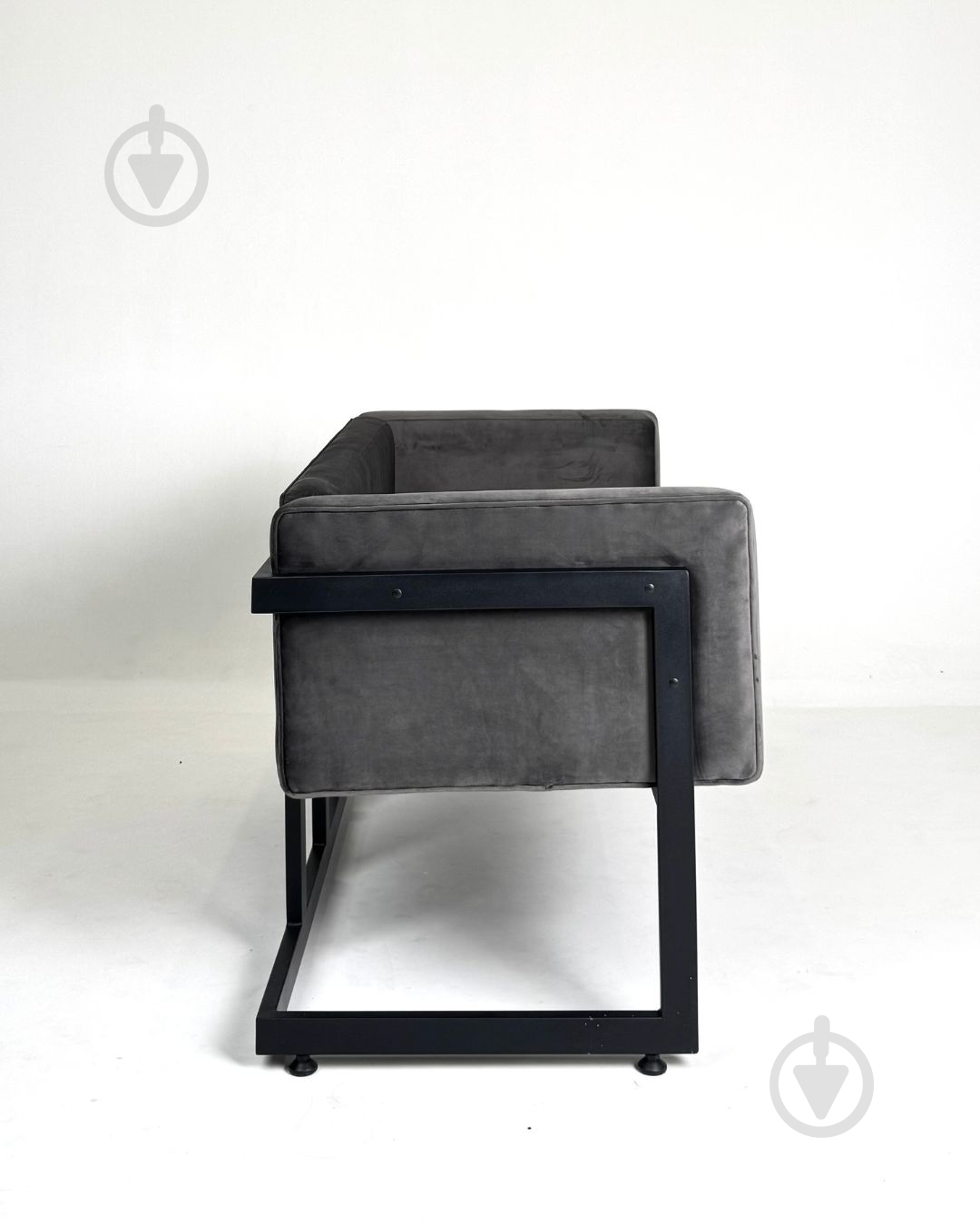 Диван прямий TWINSANN Preston чорний / сірий 1400x450x760 мм - фото 3