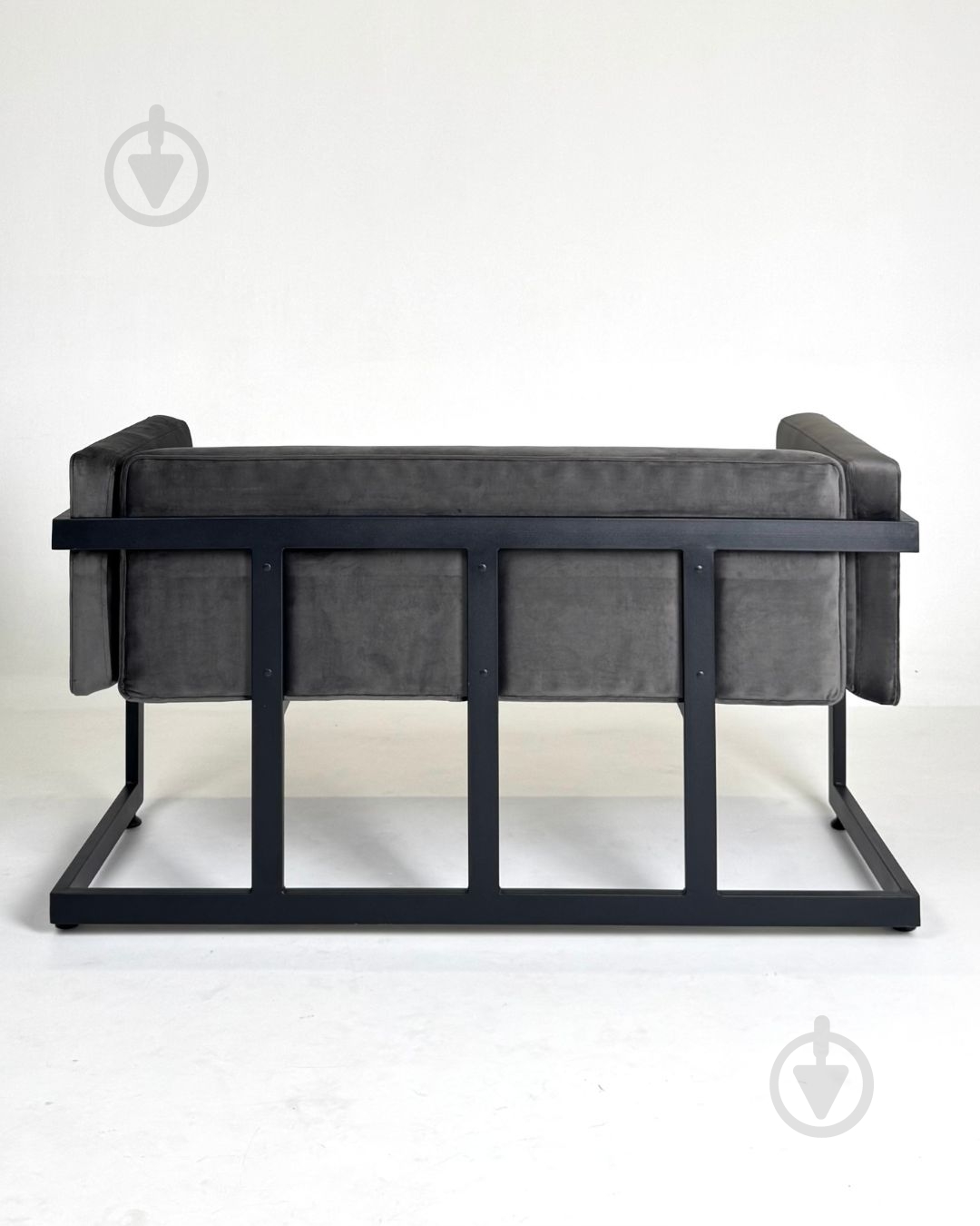 Диван прямий TWINSANN Preston чорний / сірий 1400x450x760 мм - фото 4