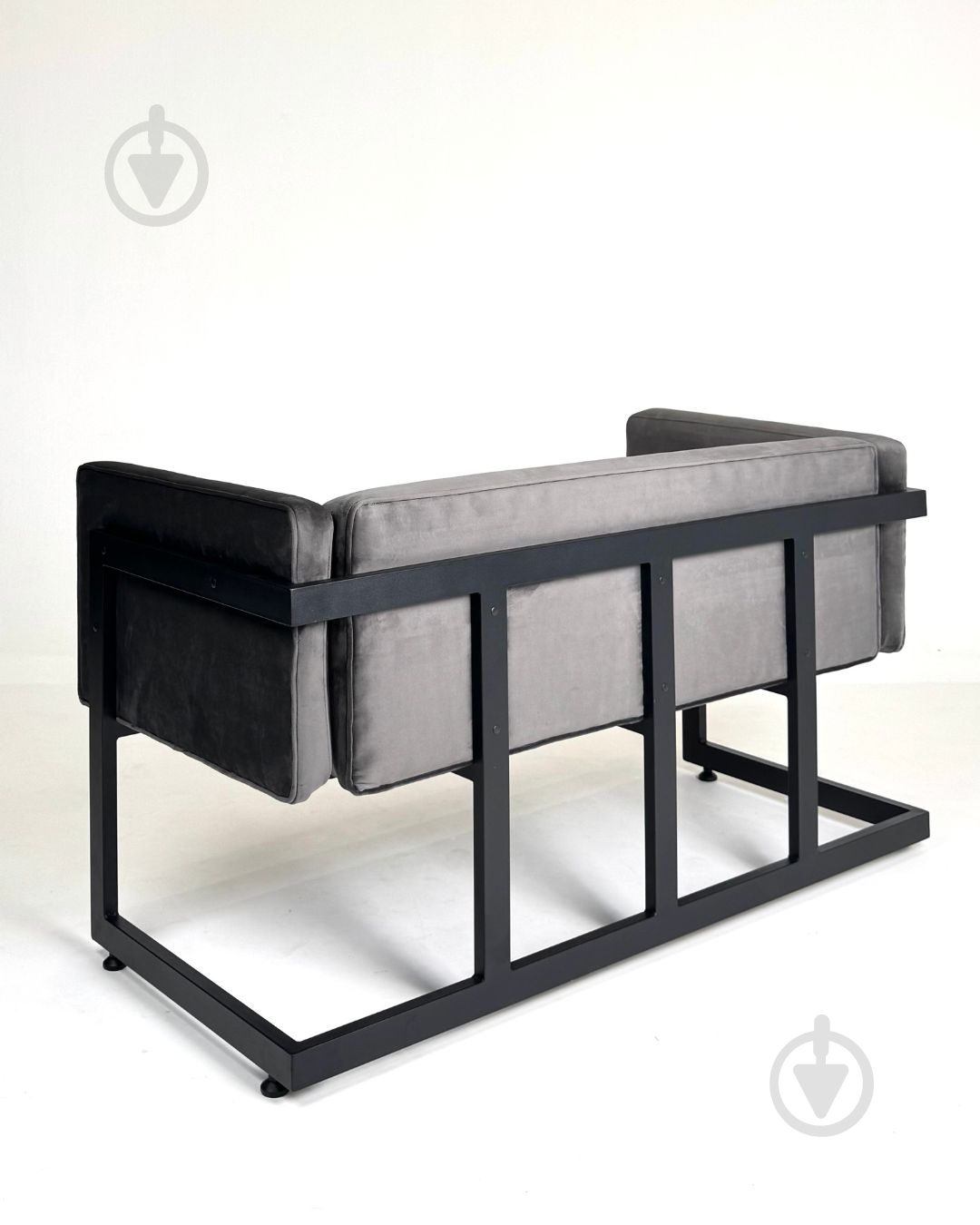 Диван прямий TWINSANN Preston чорний / сірий 1400x450x760 мм - фото 5