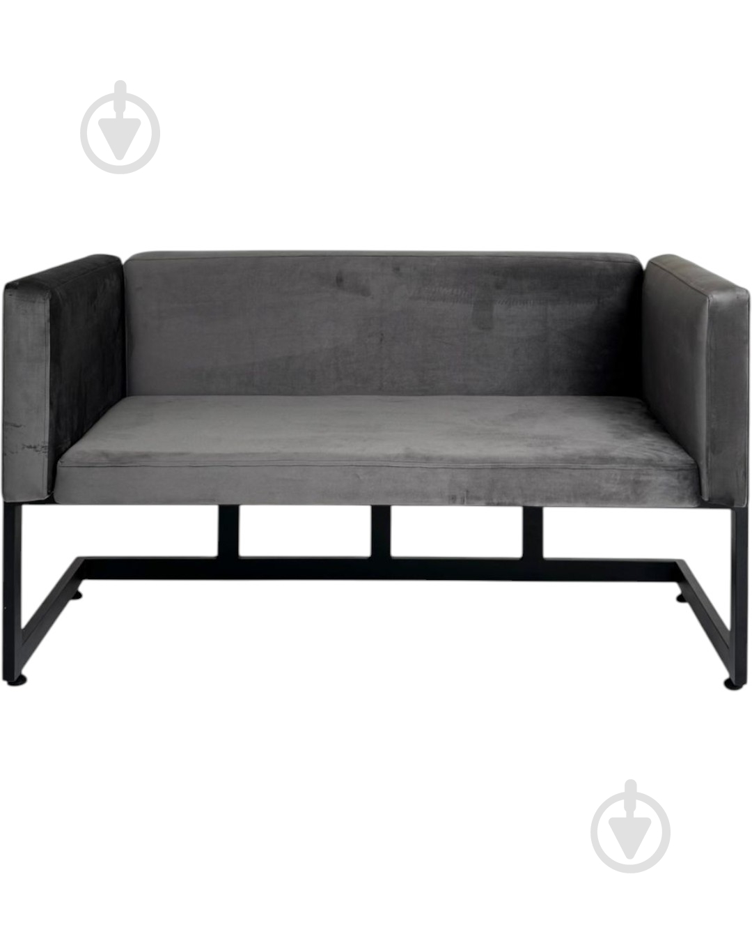 Диван прямий TWINSANN Preston чорний / сірий 1400x450x760 мм - фото 1