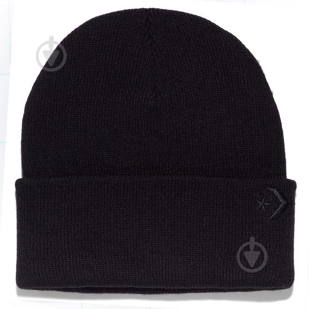 Шапка Converse Core Beanie 10017297-001 р.one size чорний - фото 1 Шапка Converse Core Beanie 10017297-001 р.one size чорний - фото 1