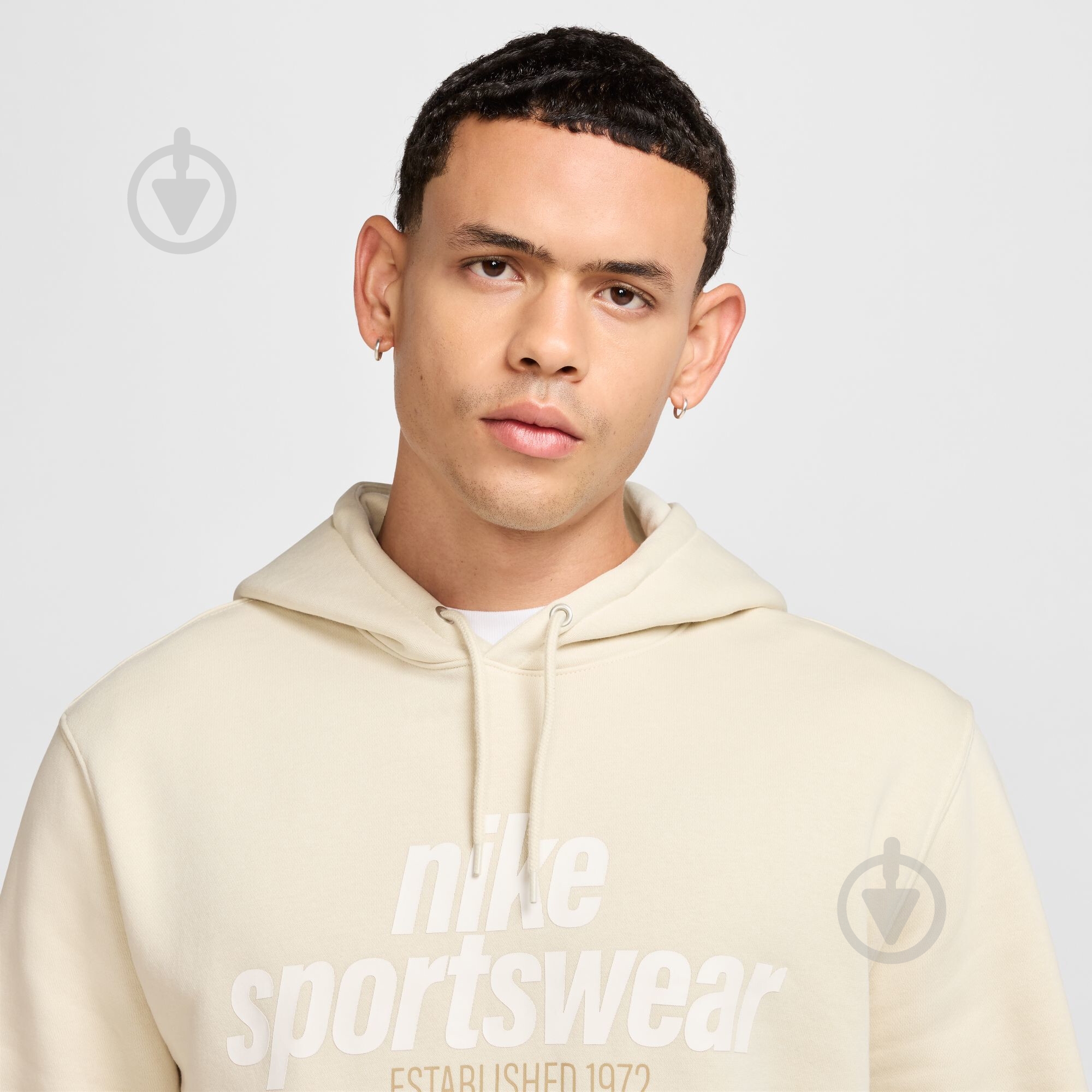 Джемпер Nike M NK CLUB BB PO HDY NSW GFX HJ2159-234 р.3XL бежевий - фото 3
