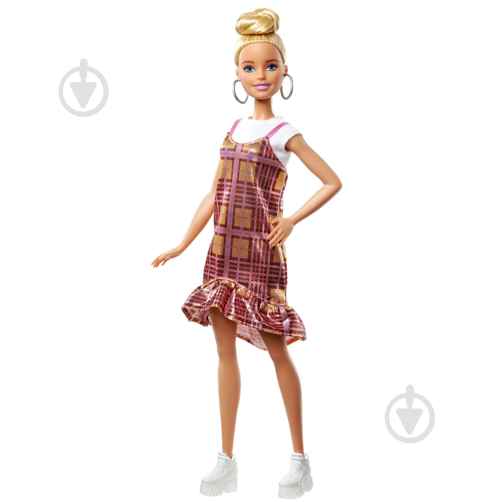 Кукла Barbie Модница в клетчатом сарафане GHW56 - фото 2