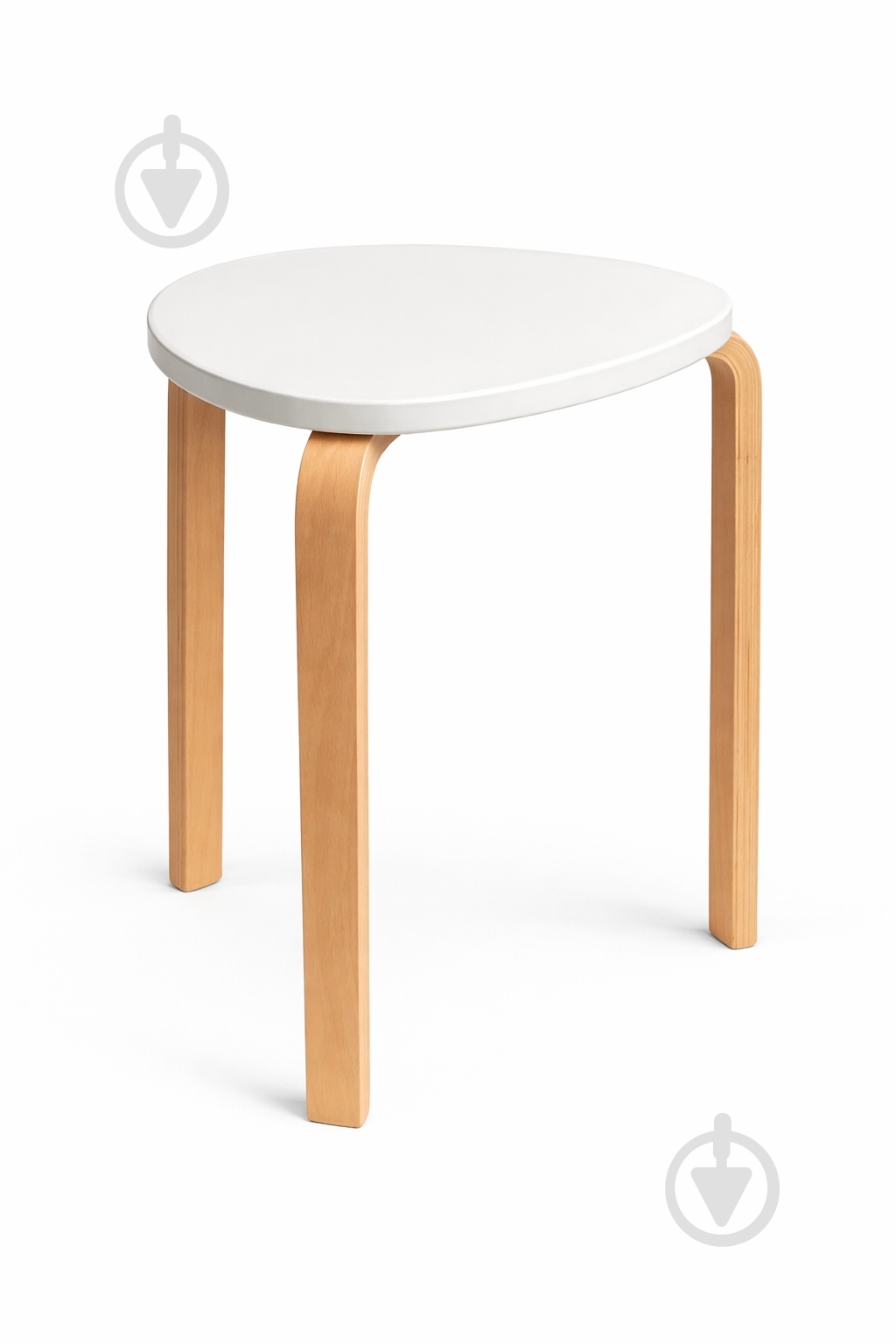 Табурет дерев’яний SOL білий / бук - фото 1