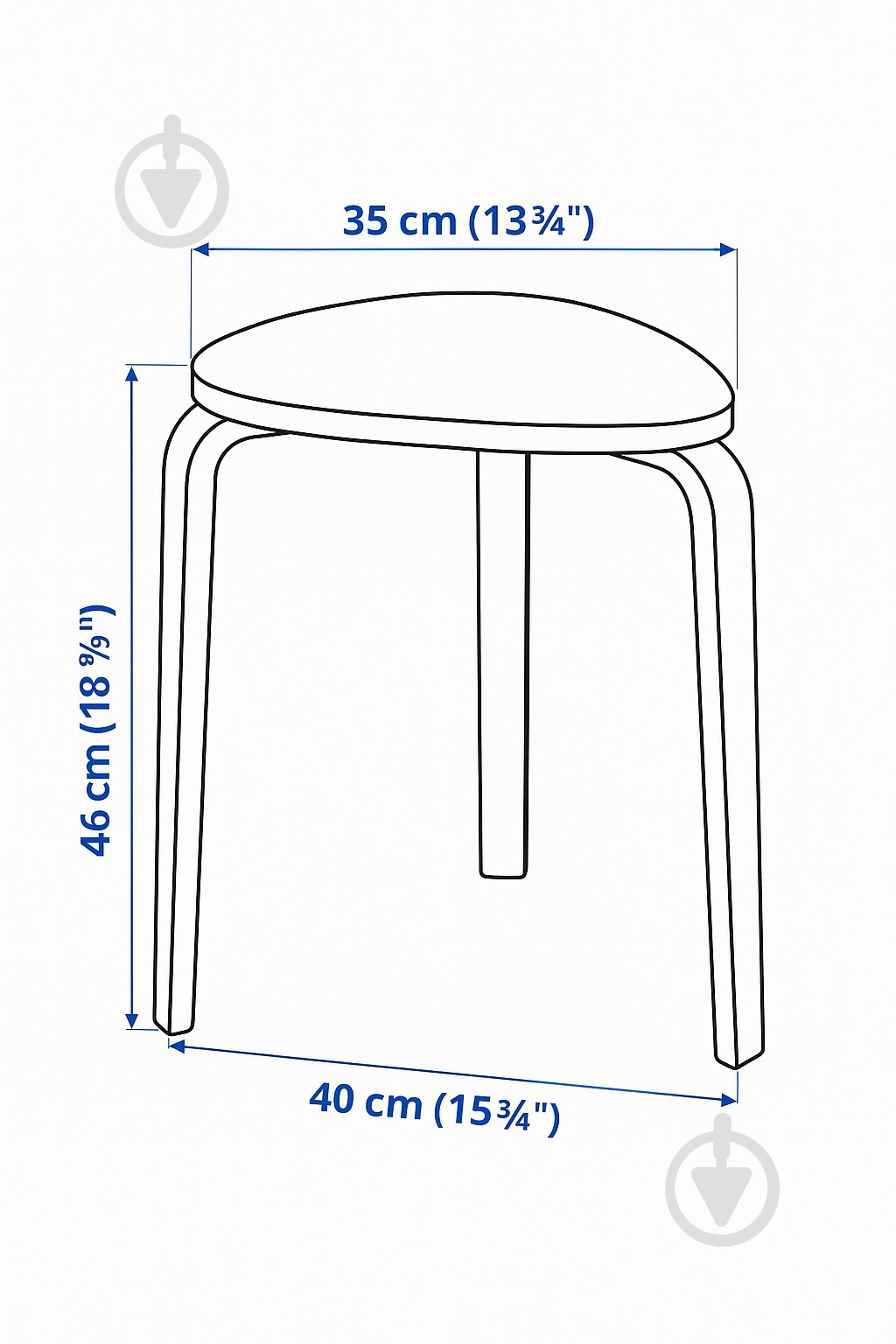 Табурет дерев’яний SOL білий / бук - фото 9