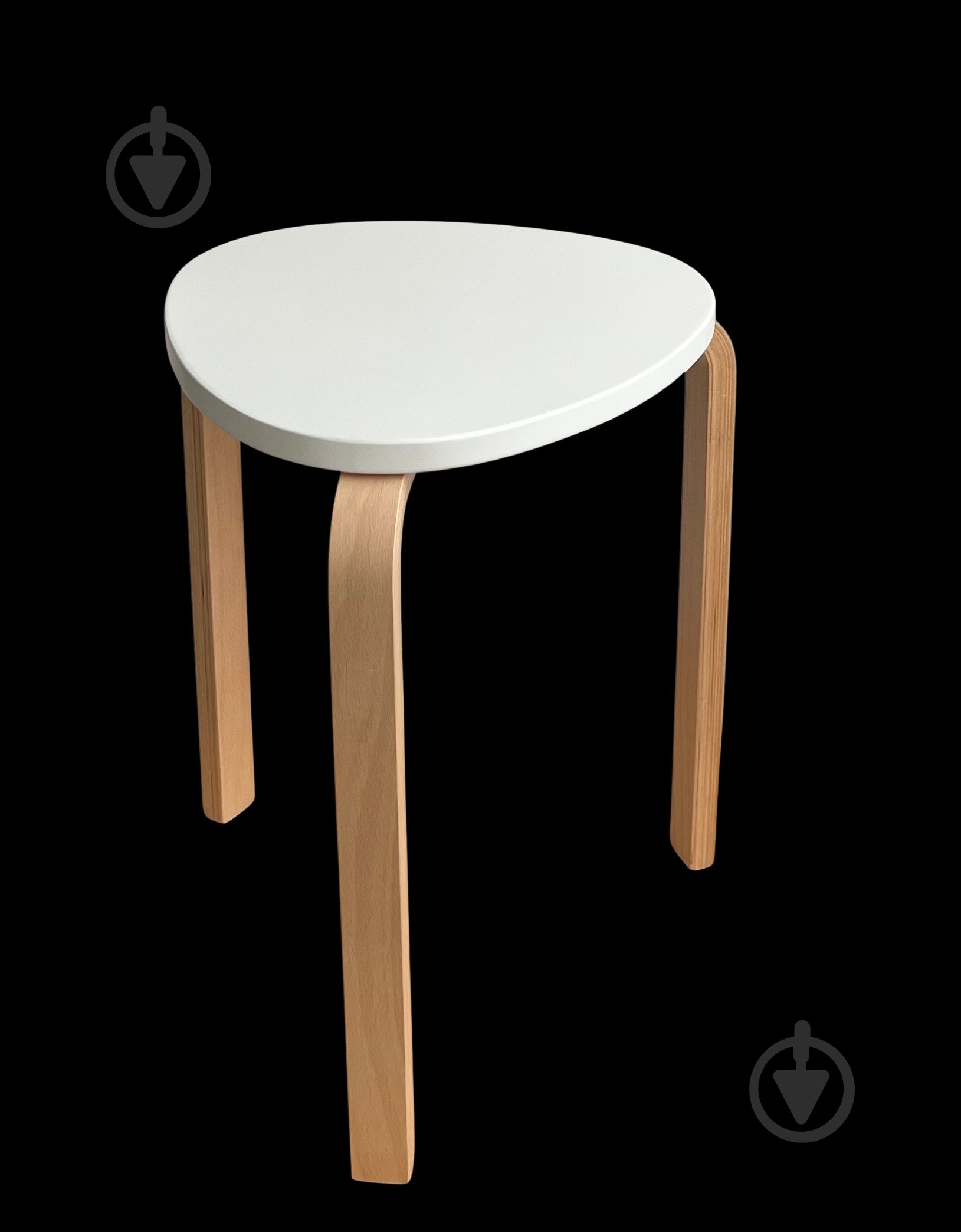 Табурет дерев’яний SOL білий / бук - фото 5