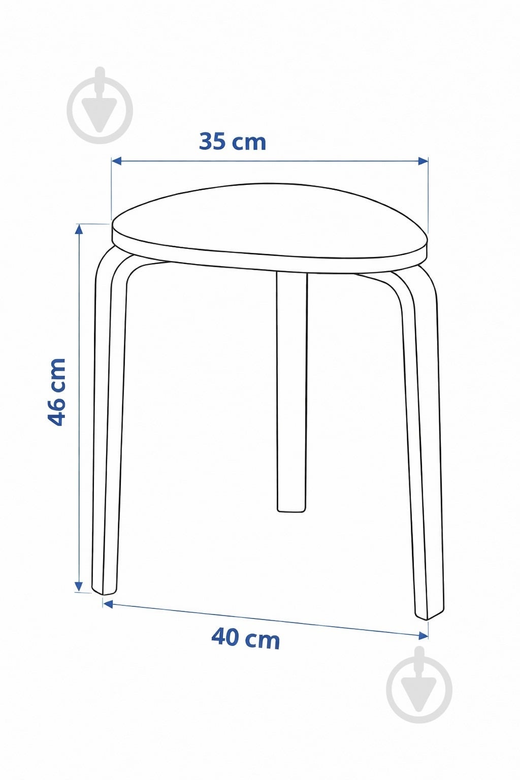 Табурет дерев’яний SOL 350x460 мм бук - фото 6