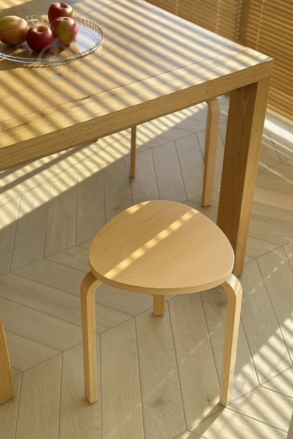 Табурет деревянный SOL 350x460 мм бук - фото 3