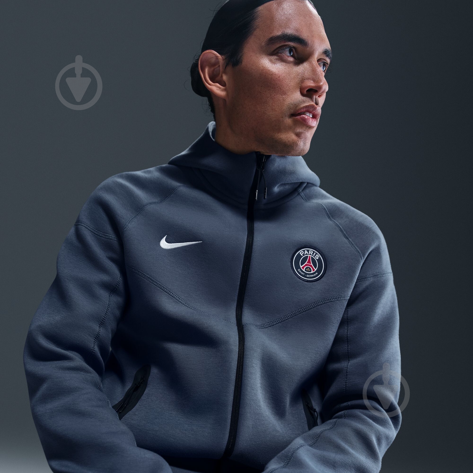 Джемпер Nike PSG M NK TCH FLC FZ WR HDY HJ6432-491 р.L синий - фото 11