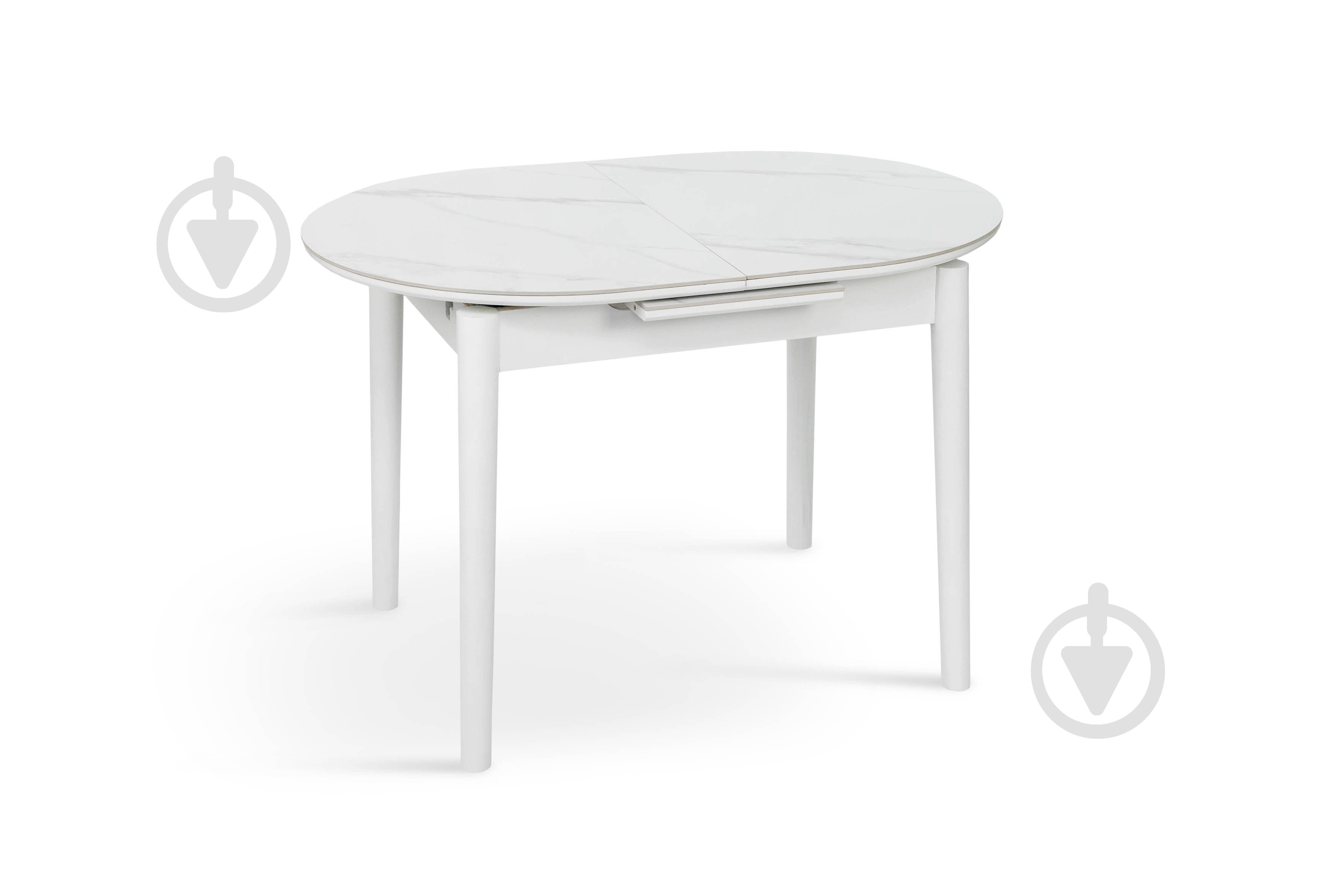 Стіл обідній Мікс Меблі Тітан 1100(1400)x750x760мм білий/білий - фото 3 Стіл обідній Мікс Меблі Тітан 1100(1400)x750x760мм білий/білий - фото 3