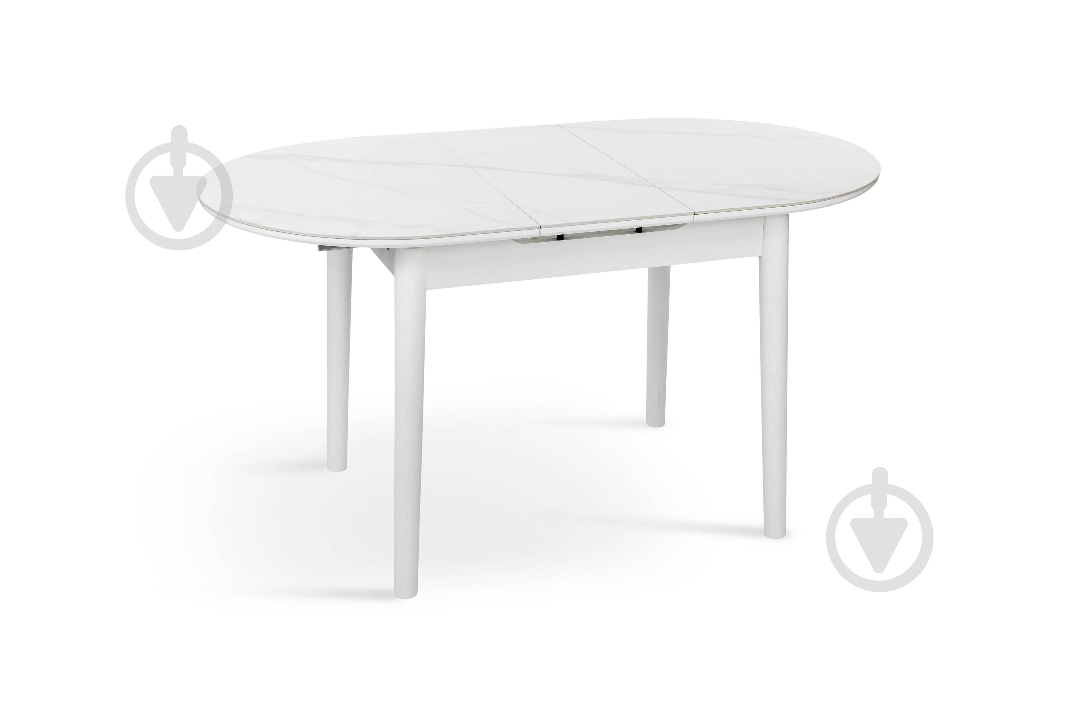 Стіл обідній Мікс Меблі Тітан 1100(1400)x750x760мм білий/білий - фото 2 Стіл обідній Мікс Меблі Тітан 1100(1400)x750x760мм білий/білий - фото 2