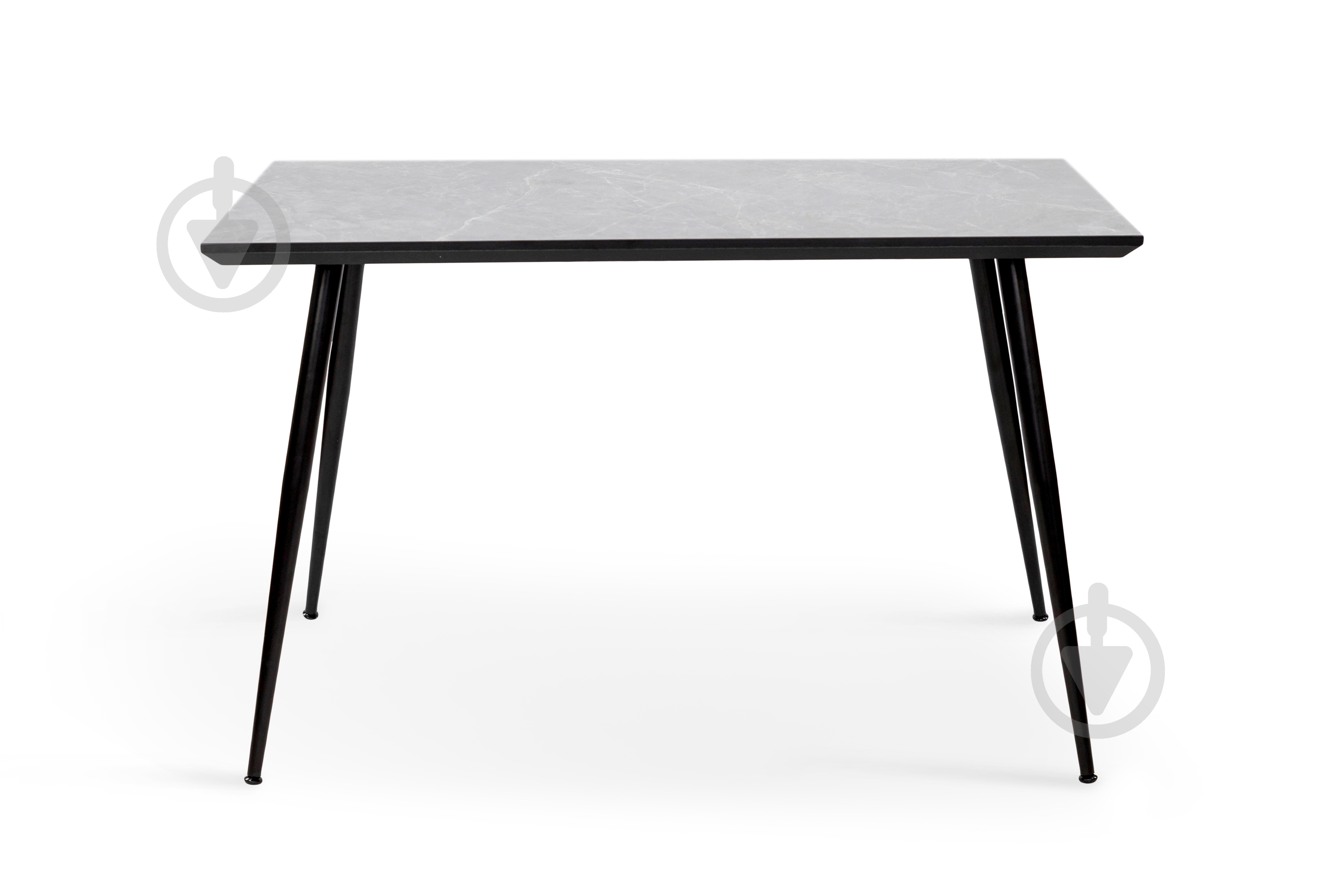 Стол обеденный Мікс Меблі Торнадо 1200x700x750мм серо-бежевый/черный - фото 3