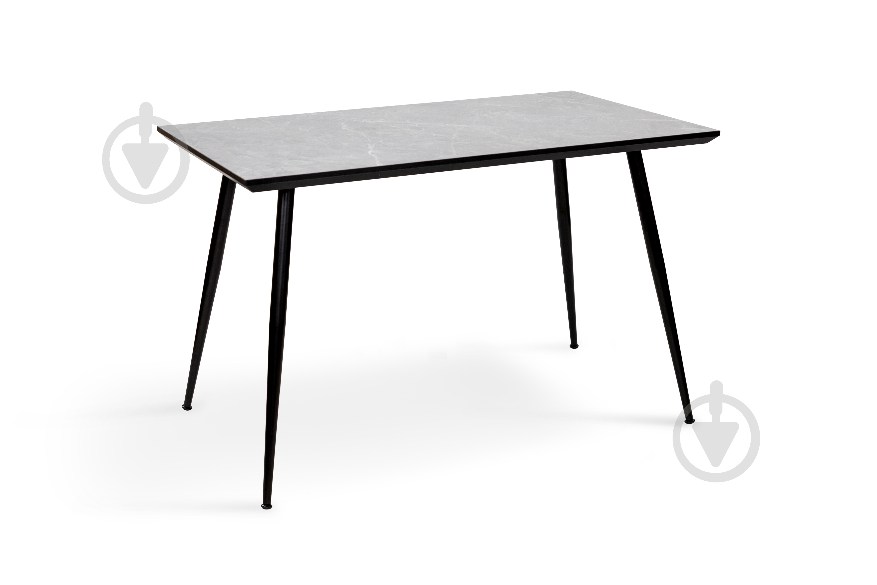 Стол обеденный Мікс Меблі Торнадо 1200x700x750мм серо-бежевый/черный - фото 1