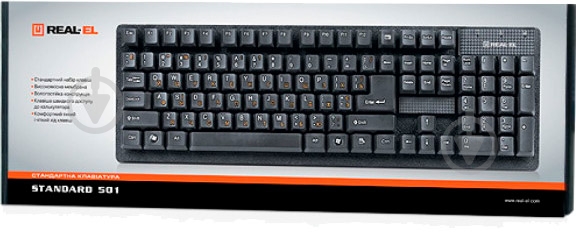 Клавиатура Real-el (501 Standard, USB, black) - фото 4