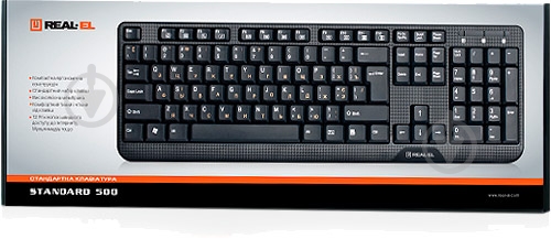 Клавіатура Real-el (500 Standard, USB, black) - фото 2 Клавіатура Real-el (500 Standard, USB, black) - фото 2