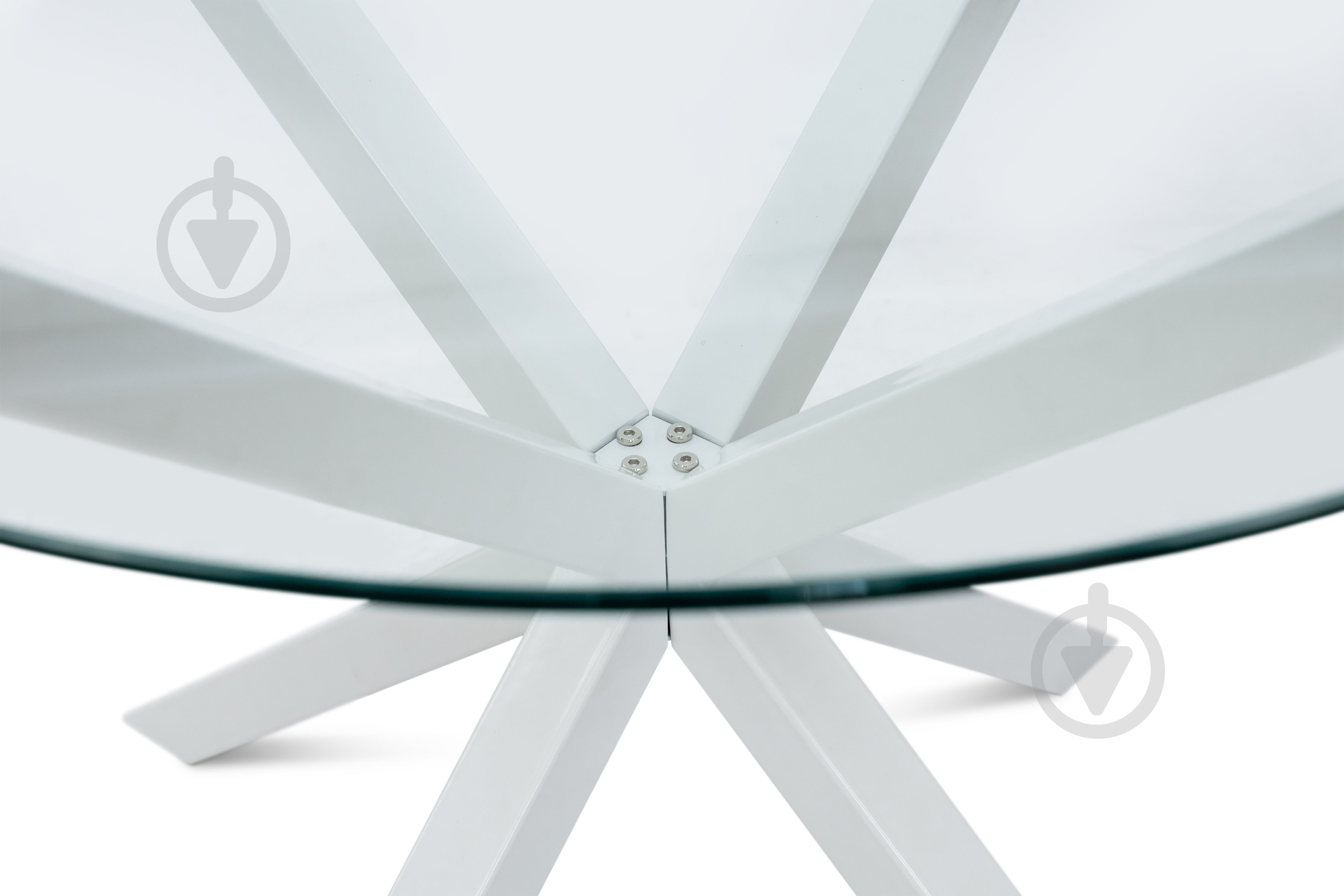 Стол обеденный Мікс Меблі Джин x750мм прозрачный/белый - фото 6 Стол обеденный Мікс Меблі Джин x750мм прозрачный/белый - фото 6