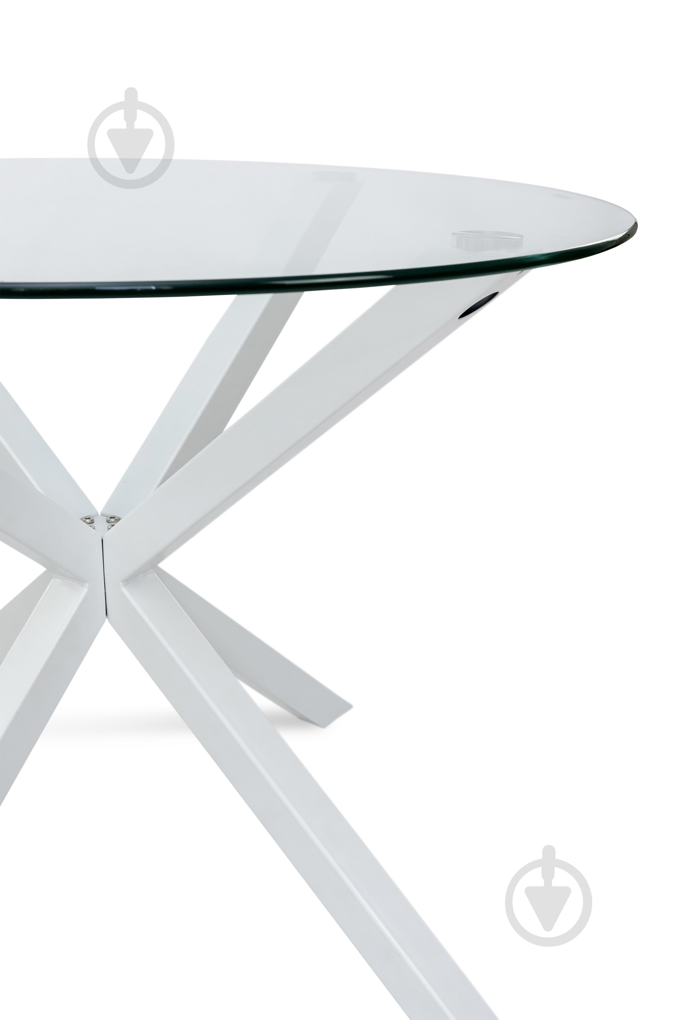 Стол обеденный Мікс Меблі Джин x750мм прозрачный/белый - фото 4 Стол обеденный Мікс Меблі Джин x750мм прозрачный/белый - фото 4