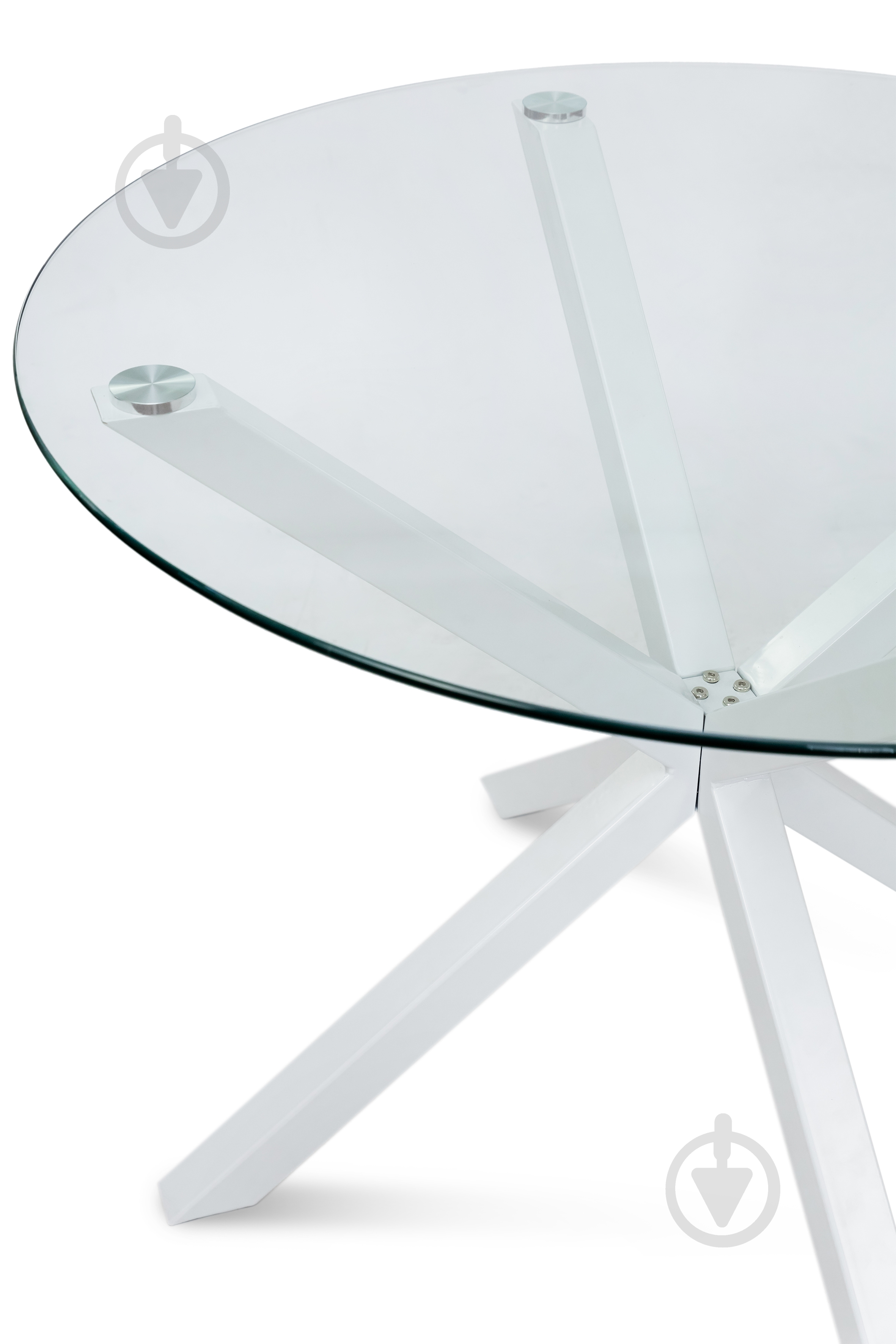 Стол обеденный Мікс Меблі Джин x750мм прозрачный/белый - фото 5 Стол обеденный Мікс Меблі Джин x750мм прозрачный/белый - фото 5