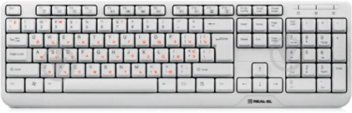 Клавиатура Real-el (500 Standard, USB, white) - фото 1 Клавиатура Real-el (500 Standard, USB, white) - фото 1