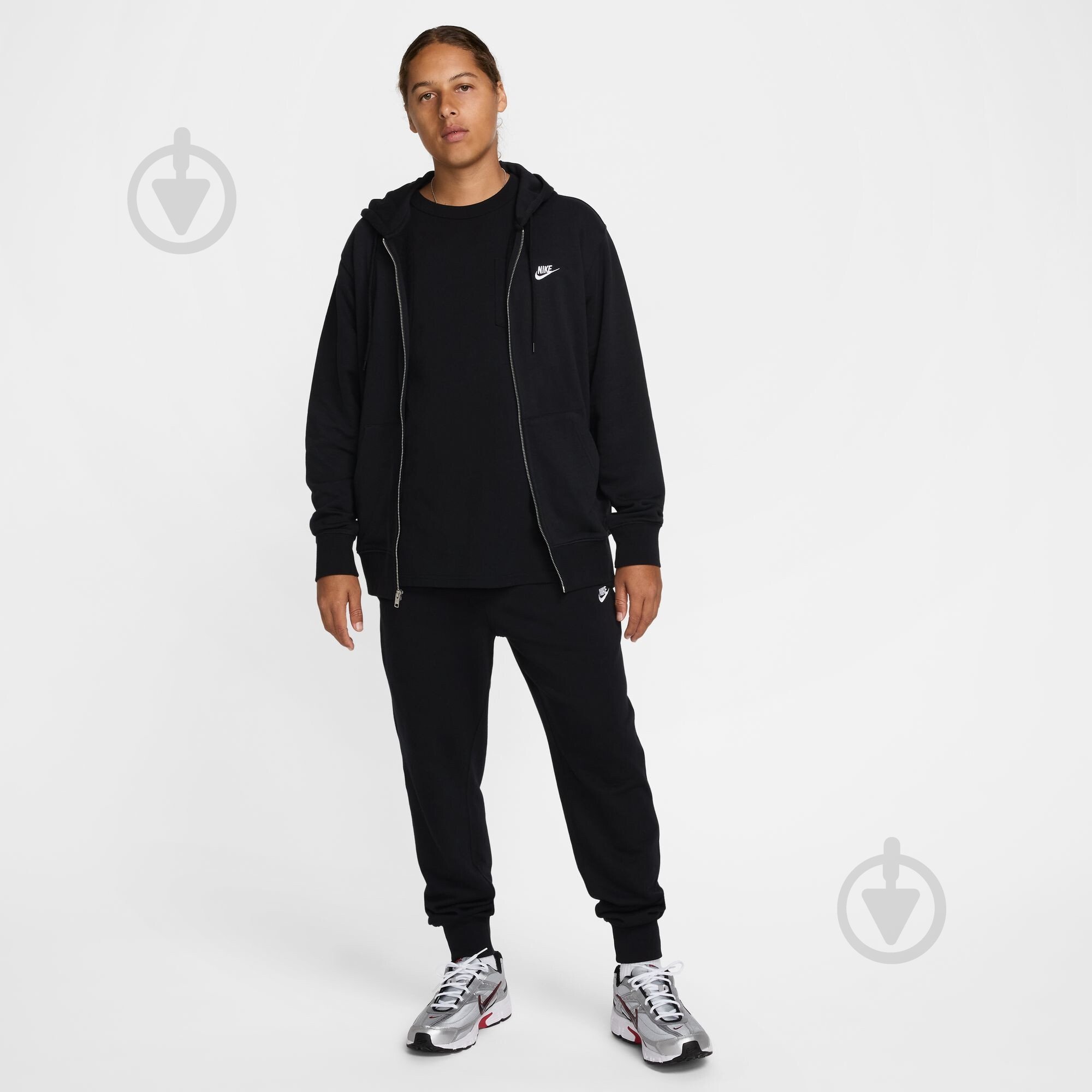 Джемпер Nike M NK CLUB FT FZ HOODIE FN3884-010 р.L черный - фото 7