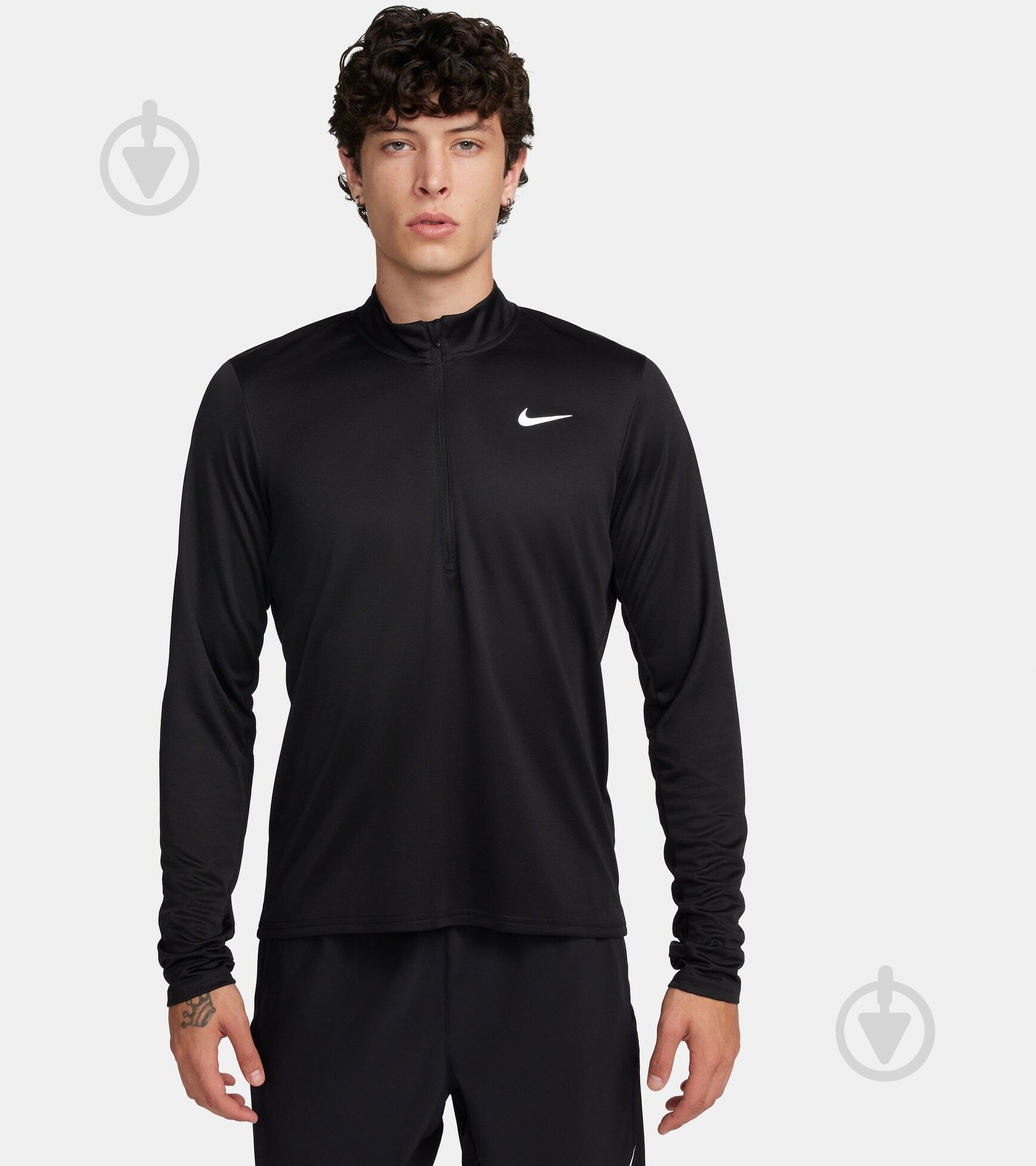 Кофта Nike M NK DF PACER TOP HZ FQ2494-010 р.L чорний - фото 1