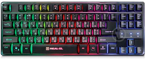 Клавиатура Real-el (8710 Gaming TKL Backlit, black) - фото 1