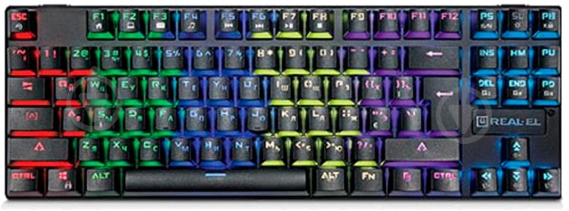 Клавиатура Real-el (M28 RGB TKL, black) - фото 1 Клавиатура Real-el (M28 RGB TKL, black) - фото 1