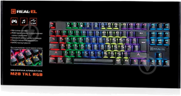 Клавиатура Real-el (M28 RGB TKL, black) - фото 9 Клавиатура Real-el (M28 RGB TKL, black) - фото 9