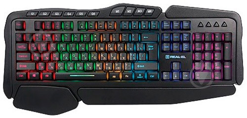 Клавиатура Real-el (8900 Gaming RGB Macro, black) - фото 1