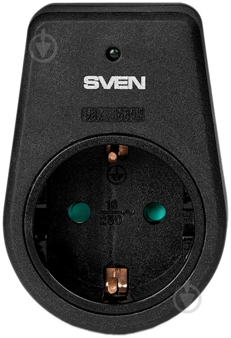 Сетевой фильтр Sven 1 гн. черный UNO black (SVEN) - фото 1