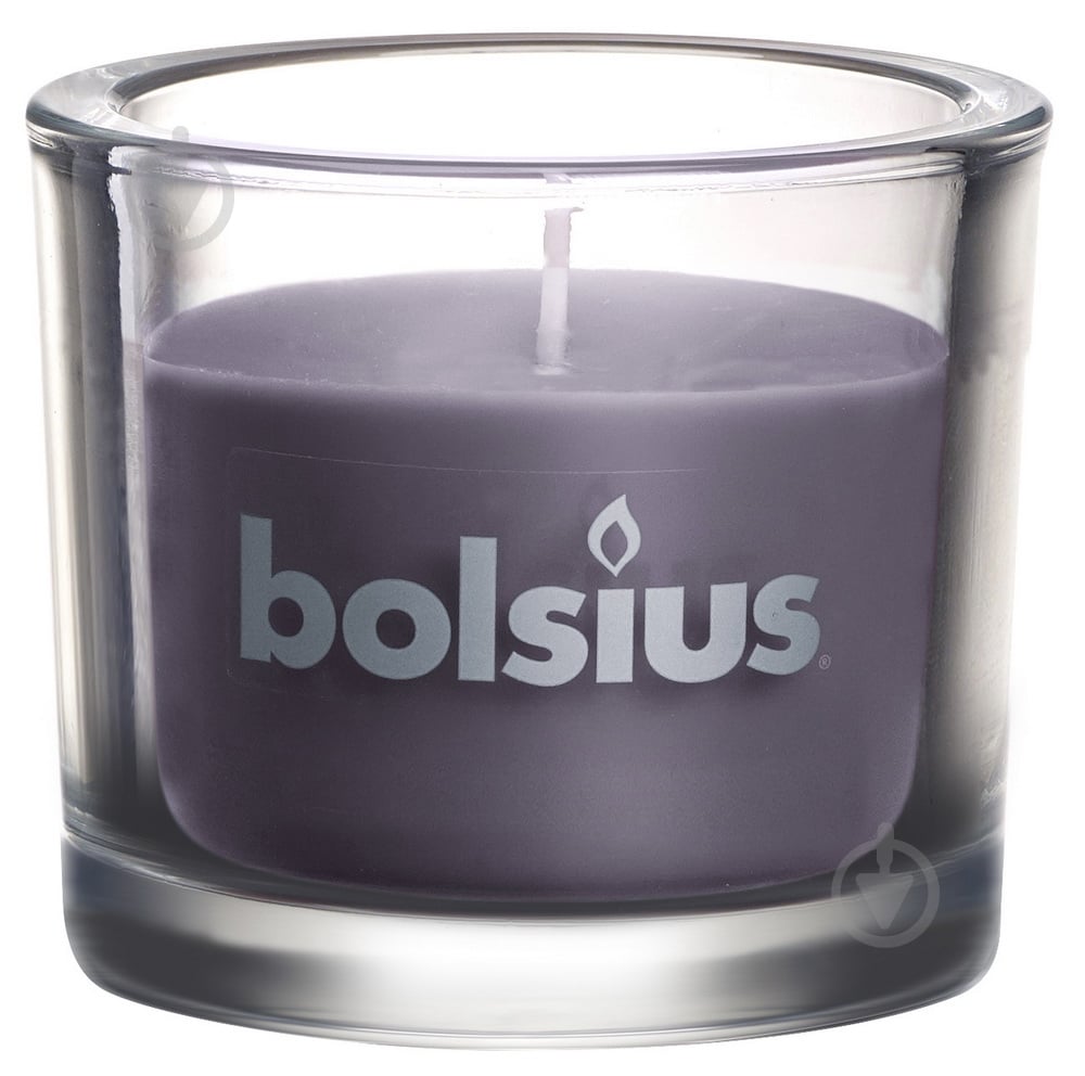 Свеча в стакане 80/92 Темно-серая Bolsius - фото 1