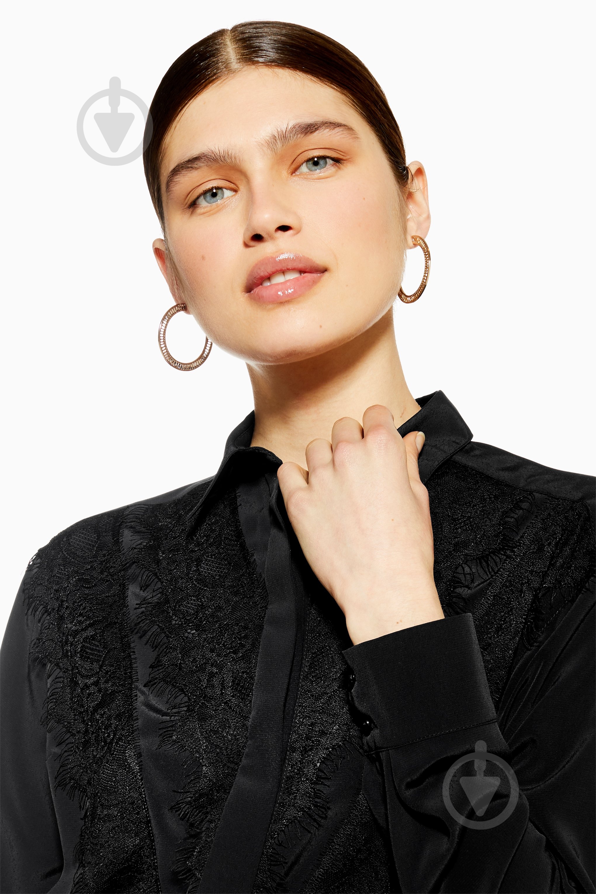 Рубашка TopShop BLOUSES 13B02Q-BLK р. 8 черный - фото 3