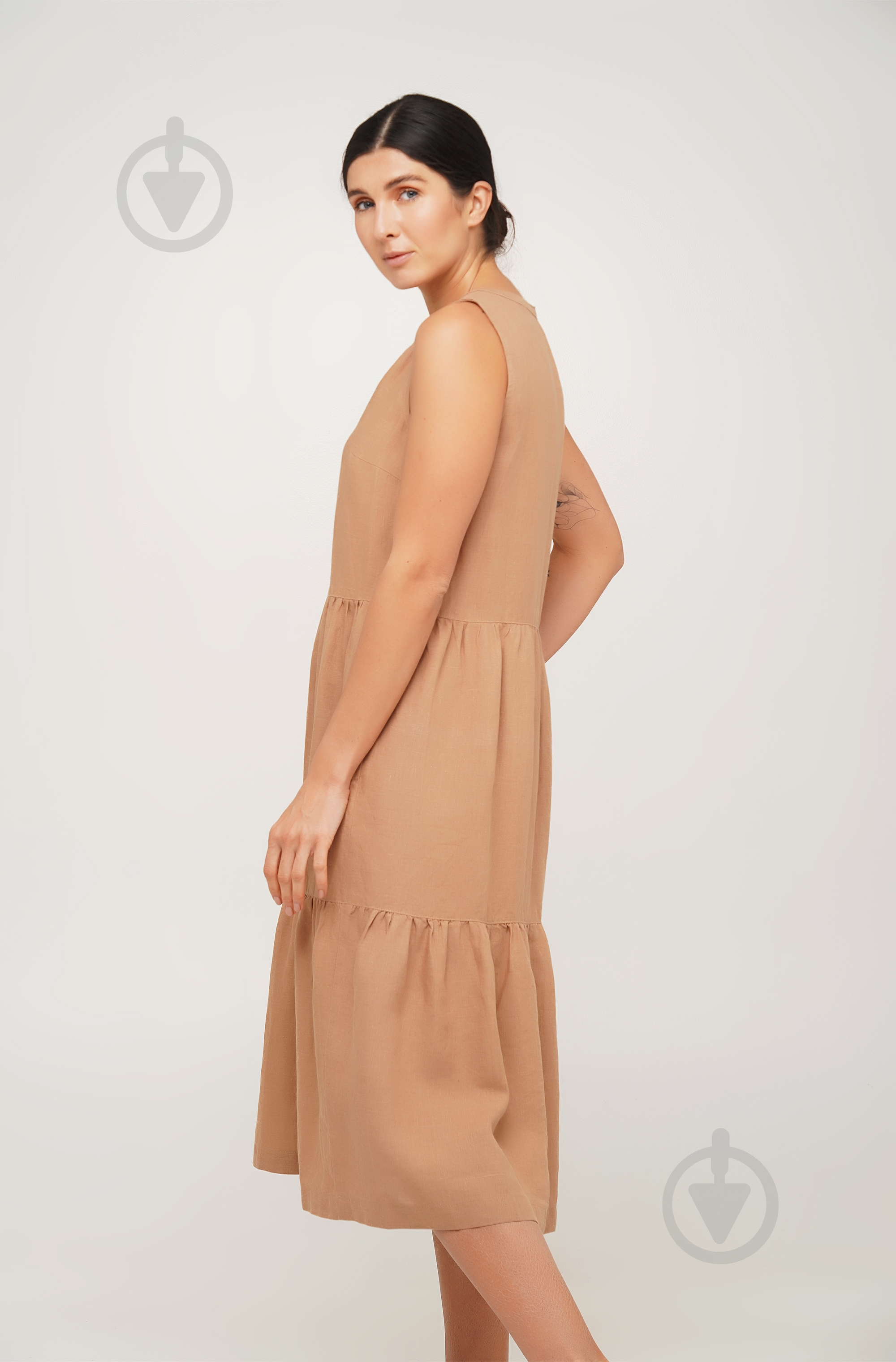 Платье Галерея льна Джамала 0158/52/107 р.XL бежевый - фото 2