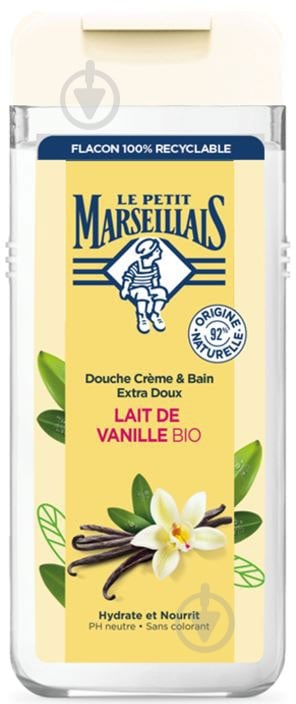 Гель для душу Le Petit Marseillais БІО Ванільне молоко 650 мл - фото 1