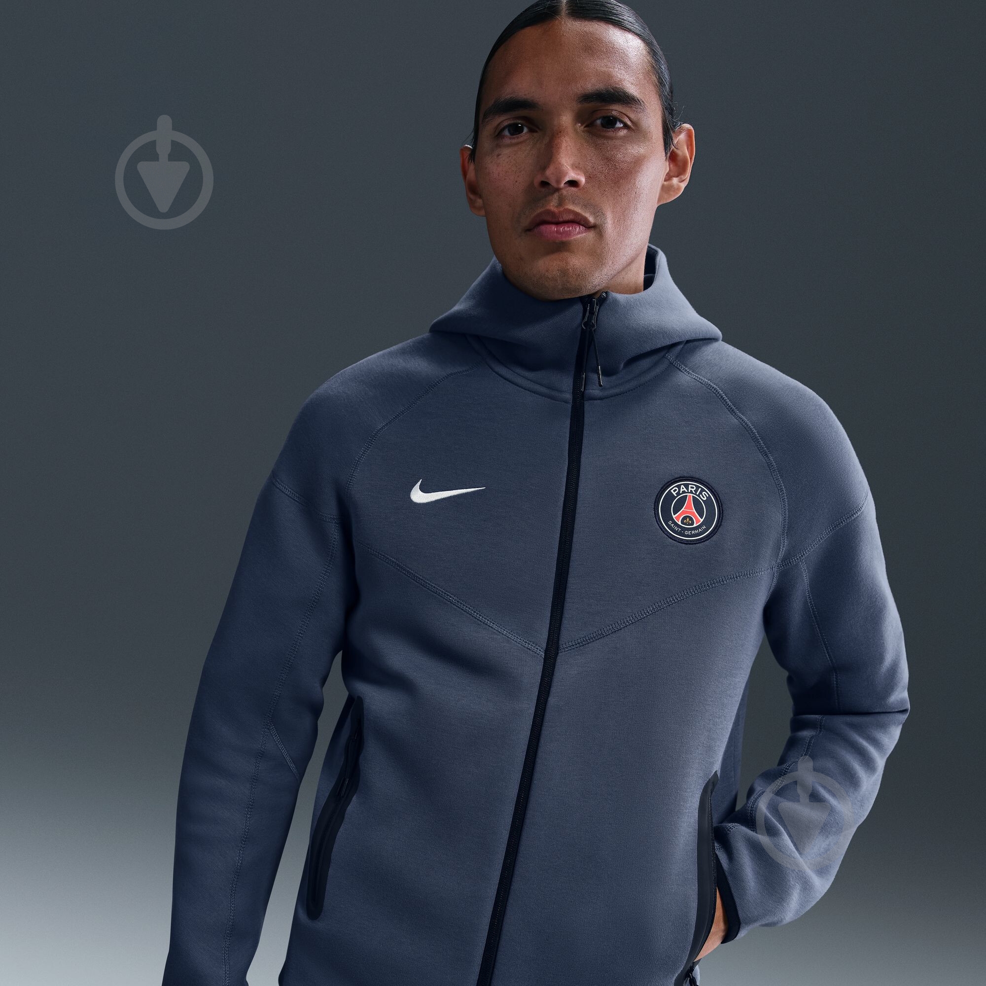 Джемпер Nike PSG M NK TCH FLC FZ WR HDY HJ6432-491 р.M синий - фото 9 Джемпер Nike PSG M NK TCH FLC FZ WR HDY HJ6432-491 р.M синий - фото 9