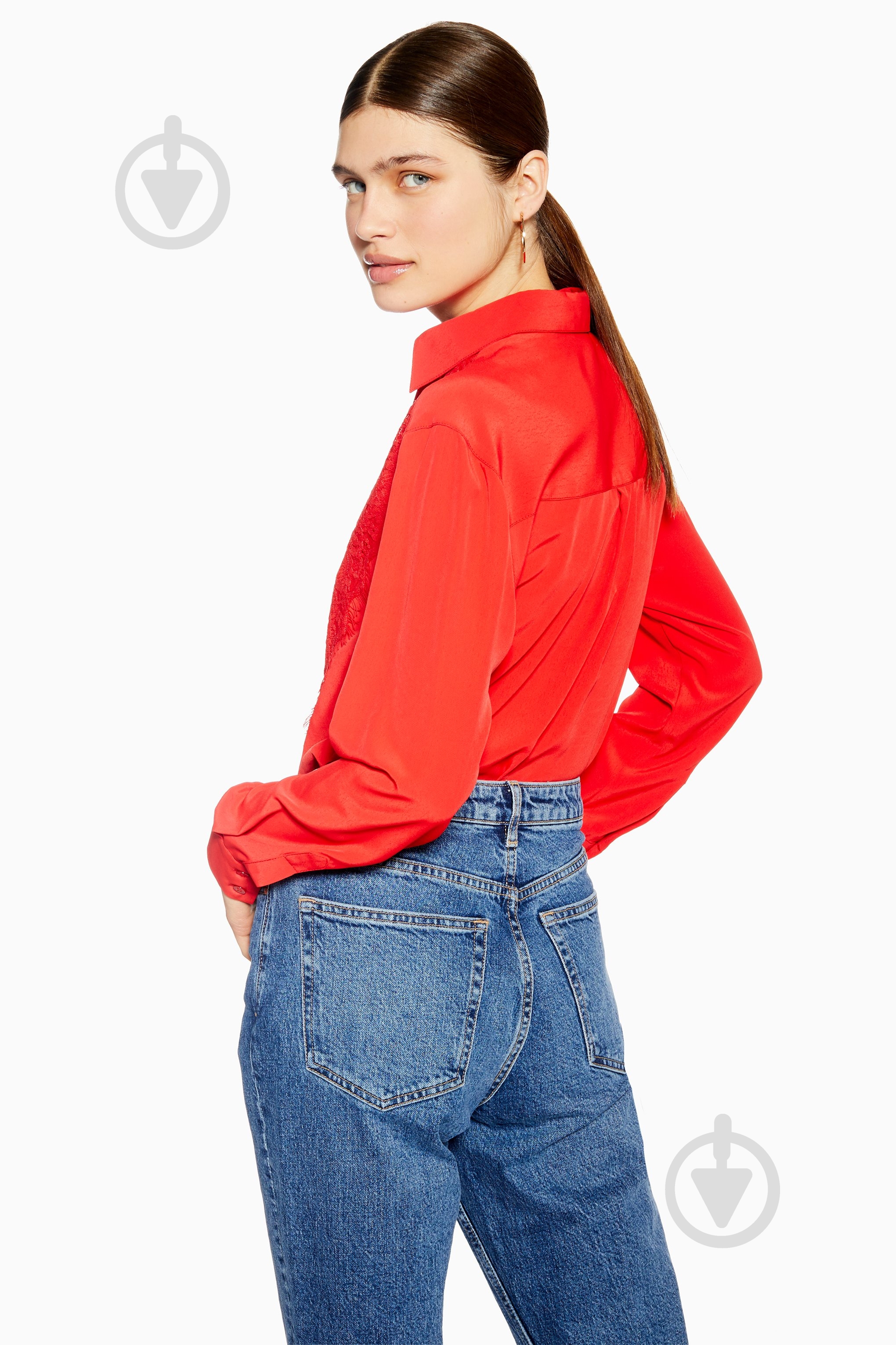Рубашка TopShop BLOUSES 13B02Q-RED р. 8 красный - фото 3