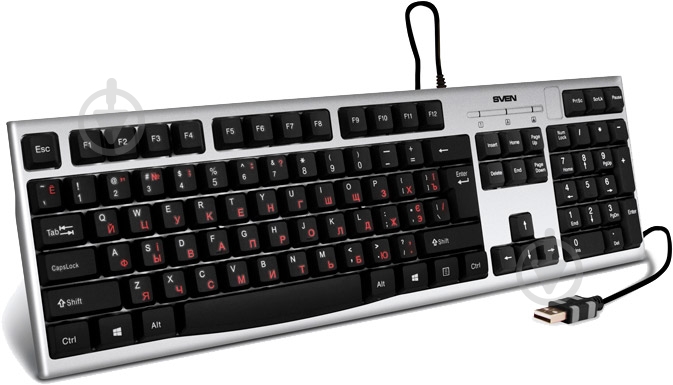 Клавиатура Sven (KB-S300 Silver) - фото 2
